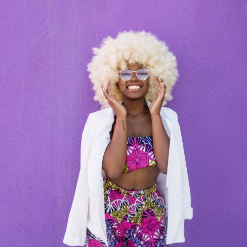 theafricanunicorn:Purple + Afro = Magic @cynthianyongesa