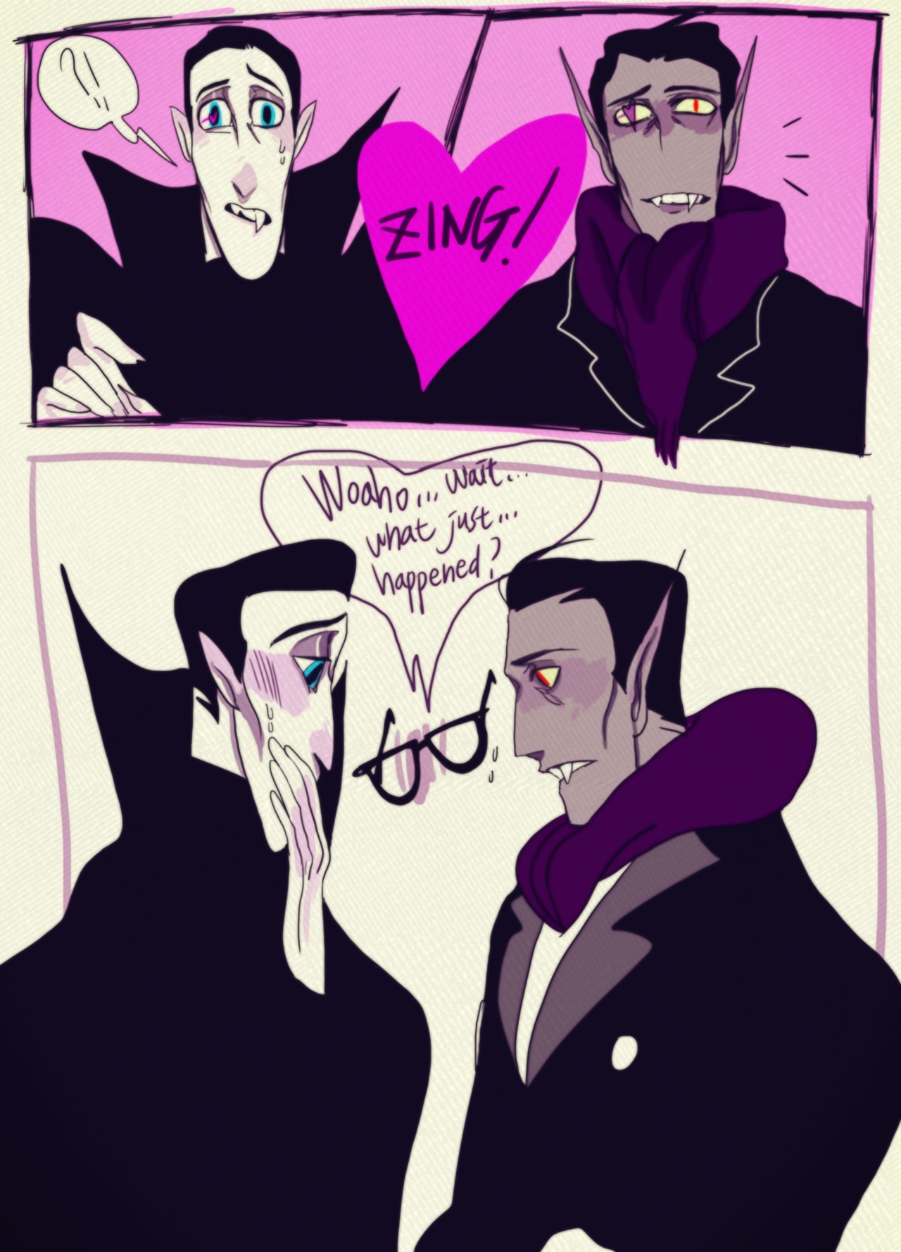 venallie:  cupofmadtoeat:  ! Dracudeer doodles  !ZING!ZING!ZING!  YES YES YES YES