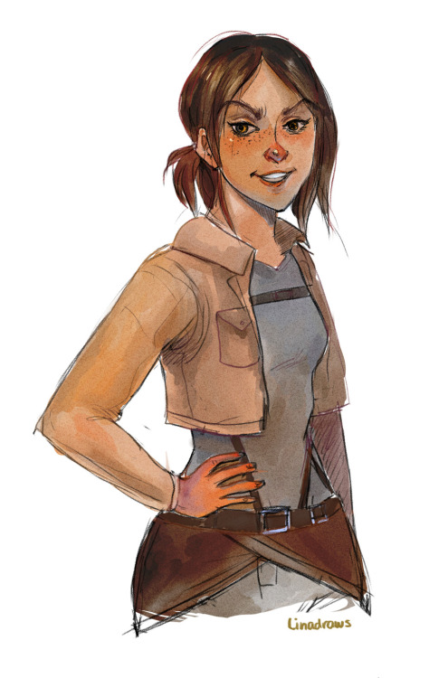 linadraws: Ymir from SnK for freckled-knight because she drew this adorable sketch of my c