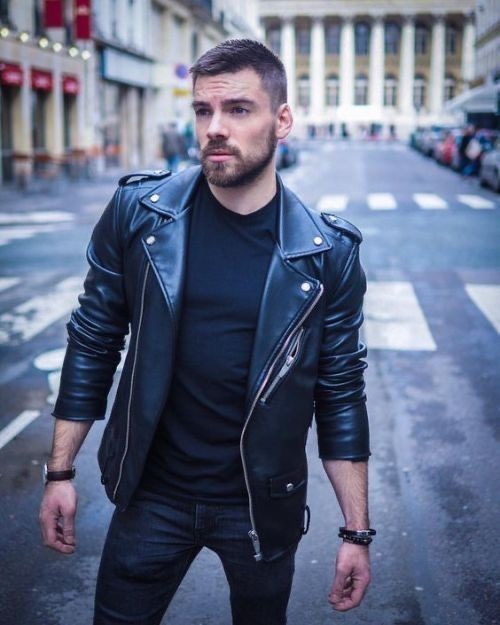 Black Leather Biker Jacket