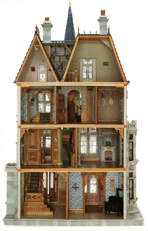 teco-teco:Paul Cumbie, Doll House, 1883 | Modeled after the Vanderbilt mansion at 660 Fifth Ave, New