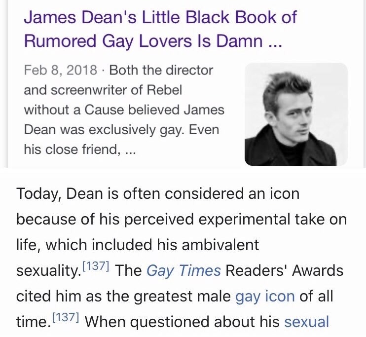 James Dean Sexuality