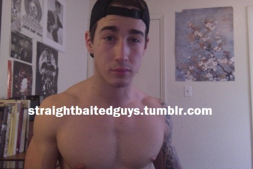 straightbaitedguys:  Handsome 21 year old. Love the tattoos, his beefy arms and that long fat cock.———-Follow me for more straight baited guys!