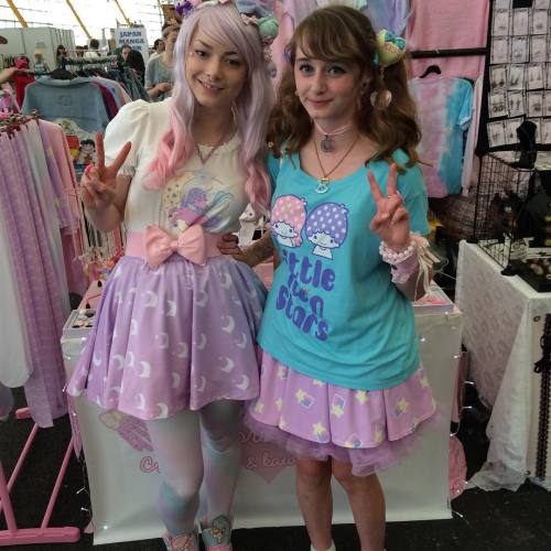 Me & @butterflyonaweb ✨ both wearing skirts from SCS #pastelfashion #hyperjapan #hyperjapan2015 