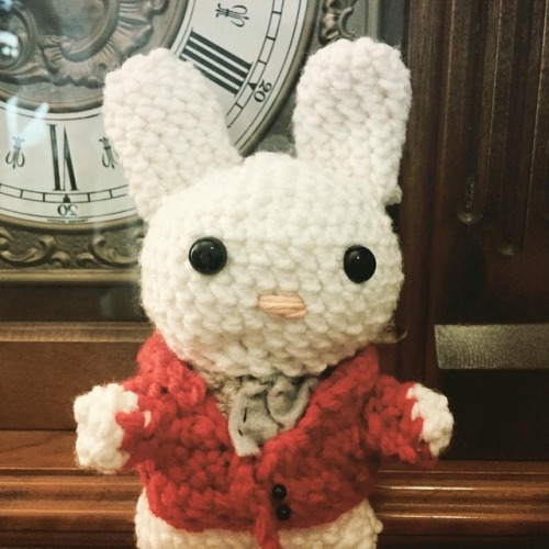 I&rsquo;m late! I&rsquo;m late! For a very important date! #aliceinwonderland #whiterabbit #crochet 