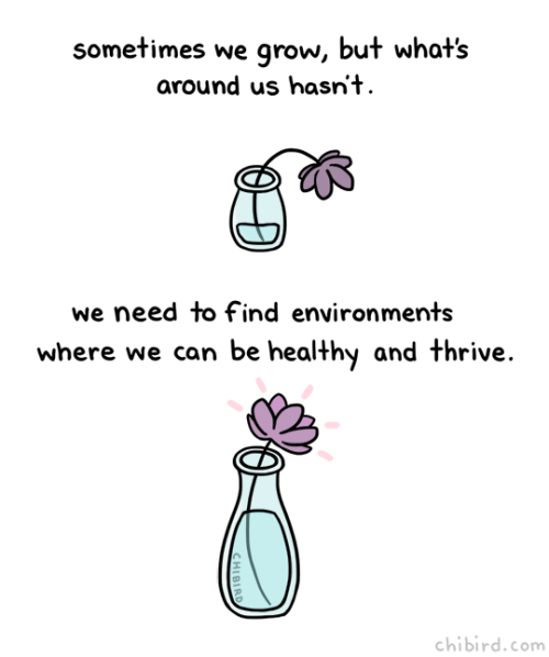 chibird: Maybe you’ve outgrown your little glass jar! Environments including the people, places, an