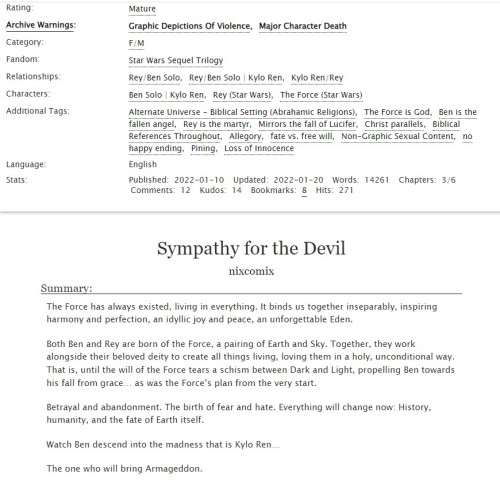  “Sympathy for the Devil” Chapter 3 - The First Death There is an insatiable hunger that