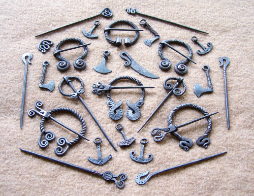 fuckyeahvikingsandcelts:Steel brooches and pendants 2 by ~Astalo