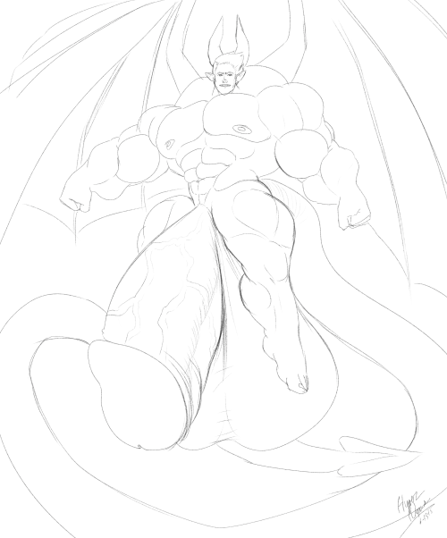 Sex Sketch of a big, muscly incubus dude!ForÂ caffeinatedomniplex, pictures