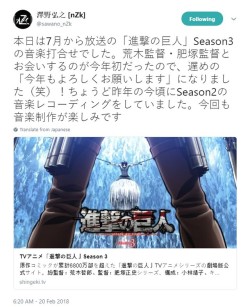 Snknews: Composer Sawano Hiroyuki And Chief Director Araki Tetsuro Discuss Season