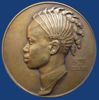 art-and-things-of-beauty:  Emile Monier (1883-1970)  -  Bronze Medals of Africa. diam. ca, 5 cm. 