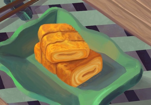 Tamagoyaki - commissionOne of my cousins saw I’ve been painting food, on my Instagram and commission