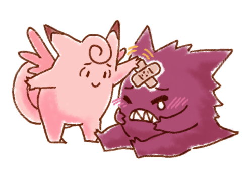 soaptaculart: On my Pokémon Let’s Go team I have a Clefable with a brave nature and a Gengar with a 