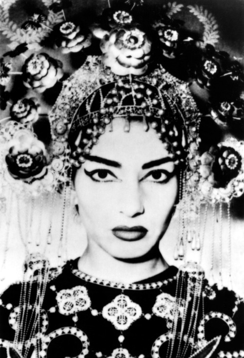 Federico Patellani, Portrait of Maria Callas as Turandot, 1950. Via Lumas.de