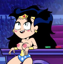 grimphantom2:  jdk-sama:  Sorry, I could not avoid it heh.  Bonus: The original colors of the Wonder Woman from Justice League (2001)  She got milked =P  the second I saw these two scenes&hellip;.I just know~ &lt; |D’‘‘‘‘‘I love being in
