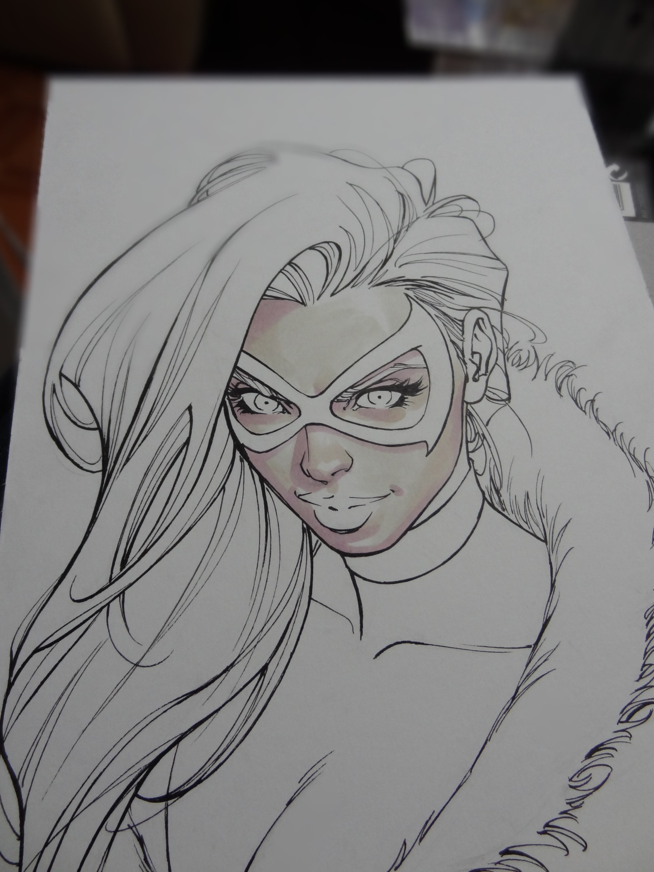 davidyardin:  Black Cat - Oz Comic Con Adelaide (mostly) Mepxy Marker sketch, with