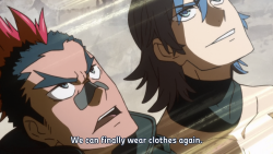 fault-tumblr:  marianslingeneyer:  No victory in Episode 24 mattered as much as this one.  kill la kill is just madeup  of lines that I could never in my wildest dreams have foreseen being uttered in completely seriousness 
