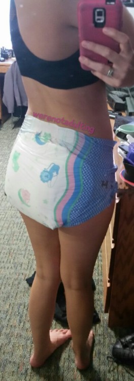 Day 5/30 of 24/7 diapers/little. This is adult photos