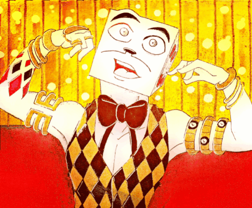 Two Little Gifs I Did With Two Drawings I Made Tonight With Dice Dressed In Gold