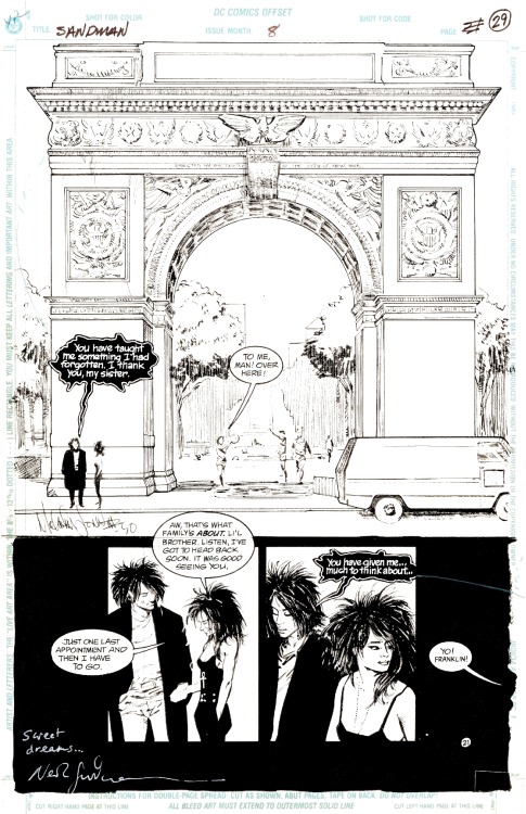 Sandman 8 pg29 by Mike Dringenberg1st Appearance of Death