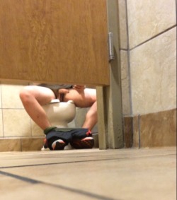 nakedregularguys:  Jerking in McDonald’s rest room 