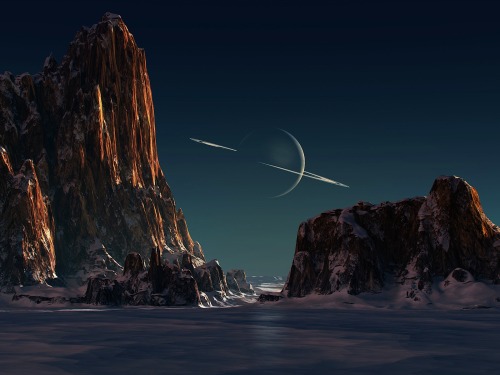 magictransistor:  Chesley Bonestell (1888 – 1986)