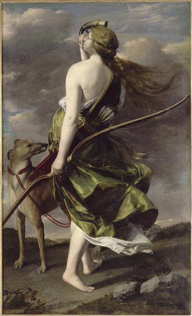 dianaartemis:Orazio Gentileschi. Diana the Huntress. 1630.Musée des Beaux-arts, Nantes