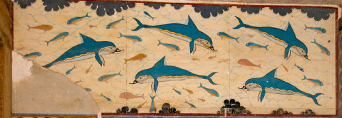 marcel-and-his-world: Marine life. Minoan wall decoration with dolphins, Palace of Knossos, Crete 20