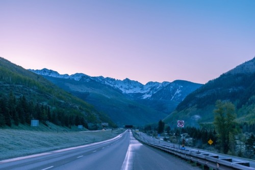 Sunrise over I-70. Peep the dew on the medium, DSLR