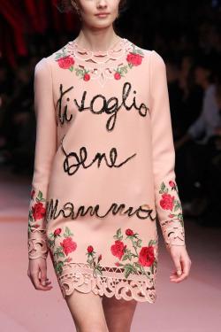 Mulberry-Cookies:“I Love You Mom”   Dolce &Amp;Amp; Gabbana Fall/Winter 2015