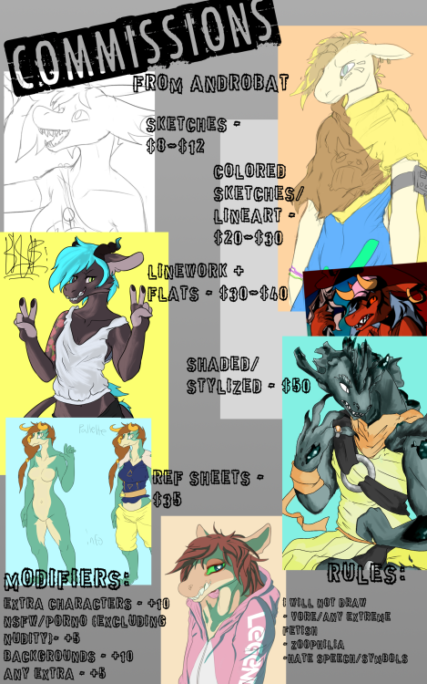 smokeyocity:  * ~ COMMISSIONS FROM YOUR LOCAL HEXER ~ *Message me on this blog for a commission slot!Prices in USD (ranging):Sketches - 8 ~ 15Lineart/Colored Sketches - 20 ~ 30Ref Sheets - 20 ~ 35 (Still deciding on price range)Flats   Linework - 30 ~