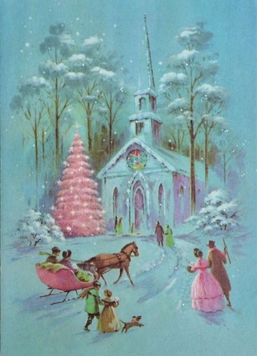 laduree-et-cigarettes: Mid-century Christmas cards