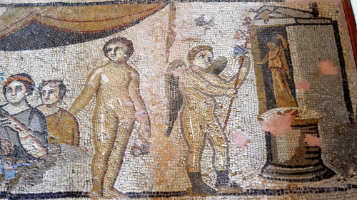 greek-museums:Crete, Archaeological Museum of KissamosDionysiac Mosaic Floor[Found in] Antonios Skou