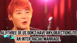 b2nguk-deactivated20150201:  JYJ asked about their view on inter-racial relationships… 