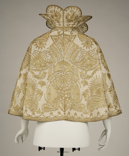 ephemeral-elegance:Metallic Embellished Evening Cape, ca. 1900via The Met