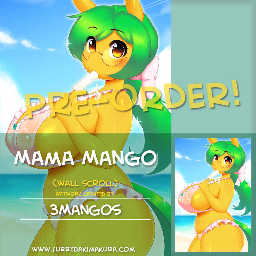 furrydakimakura:  Mama Mango’s Beach Wall Scroll by 3Mangos Now on Preorder:https://www.furrydakimakura.com/products/mama-mangos-beach-wall-scroll-by-3mangos