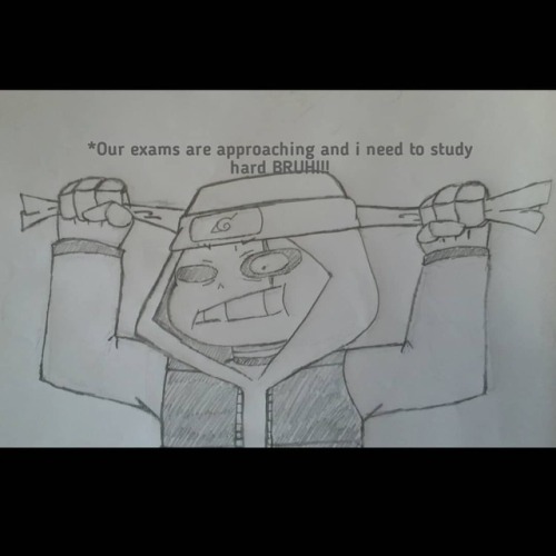 Funny story;I was drawing this while I was supposed to be studying XD Epic!Sans by the amazing @yugo