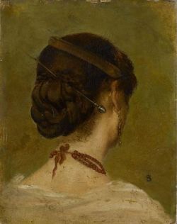 uconstruction: Alfred Stevens (1823-1906 Belgian) • Head of a Woman