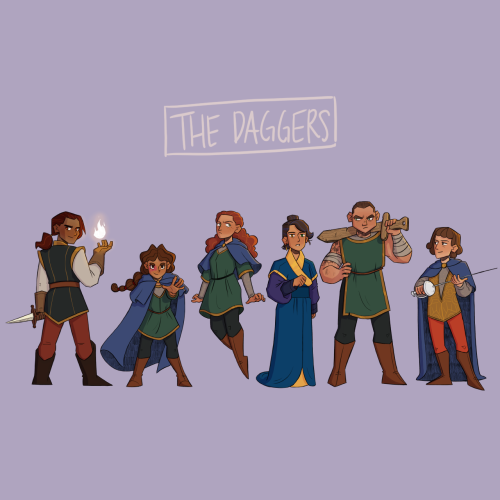 i don’t think i’ve ever drawn all the dagger members, let alone all of them together (ad
