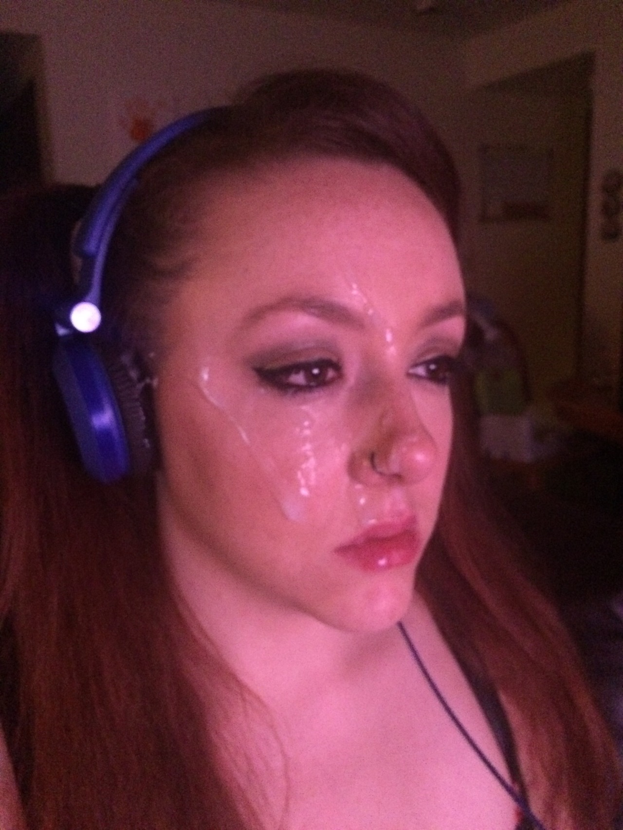 slutslessons:  mind-fucked-megan:  Master ( @kyle-is-kinky ) came on my face while