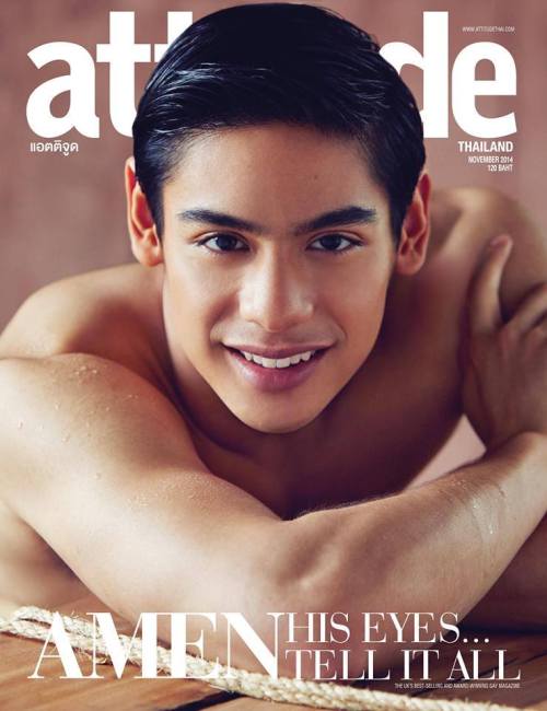 hunkxtwink:  Isn’t he a yummy? Attitude Magazine Thailand featuring boyhunk Amen Hunkxtwink - More in my archive