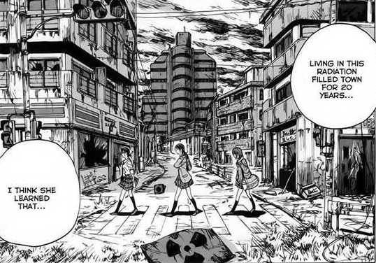 This is from the manga Coppelion. It is the year 2036 twenty years after a nuclear