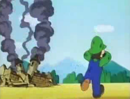 kirafrog:  i like how mario makes luigi go check the explosive      AND THEY JUST LAUGH AT HIM   tHen he jUSt runs away cryin g   