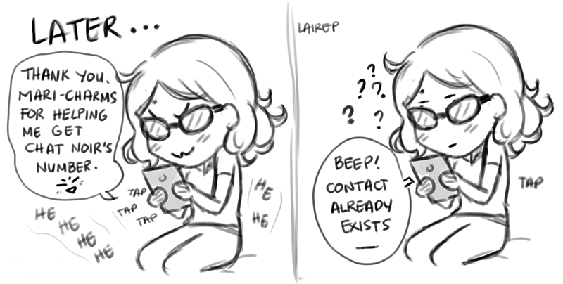 lairep: I… was only supposed to draw Marinette in that outfit but…  [leaves bad