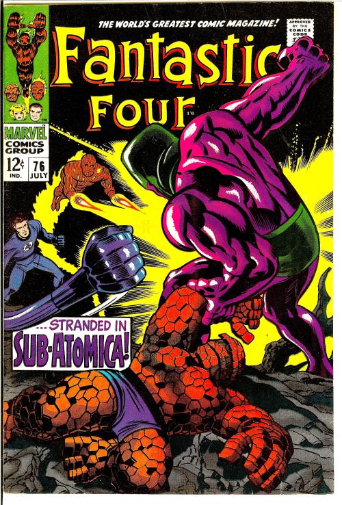 Fantastic Four # 76 , July 1968 , Marvel ComicsOn the cover : Mister Fantastic [ Reed Richards ] ; H