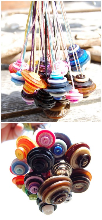 DIY Stacked Button Necklaces from Audrey B.This is a straight forward DIY, but if you go to the link