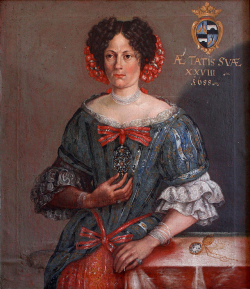 history-of-fashion: 1688 Unknown artist - Anna Maria von Sterzinger née Kirchmair von Ra
