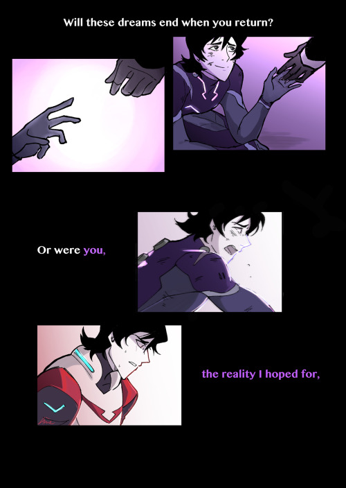 ame-gafuru:[Day 01: Dreamer]In which keith tries to cope with losing shiro again and again (read rig