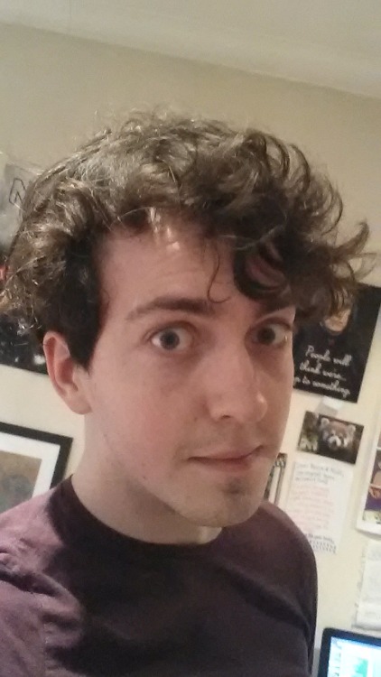 coffee-iv: The new hair keeps doing this absurd curl thing, i look like an adult sonic cosplayer