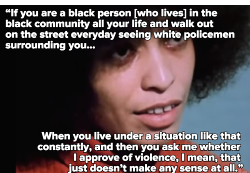 micdotcom:  Angela Davis nailed the Baltimore riots perfectly … in 1972 Angela Davis, philosopher-activist and professor, was hunted down by the FBI for a crime she didn’t commit, jailed in 1970, and freed in 1972. While serving her sentence in a